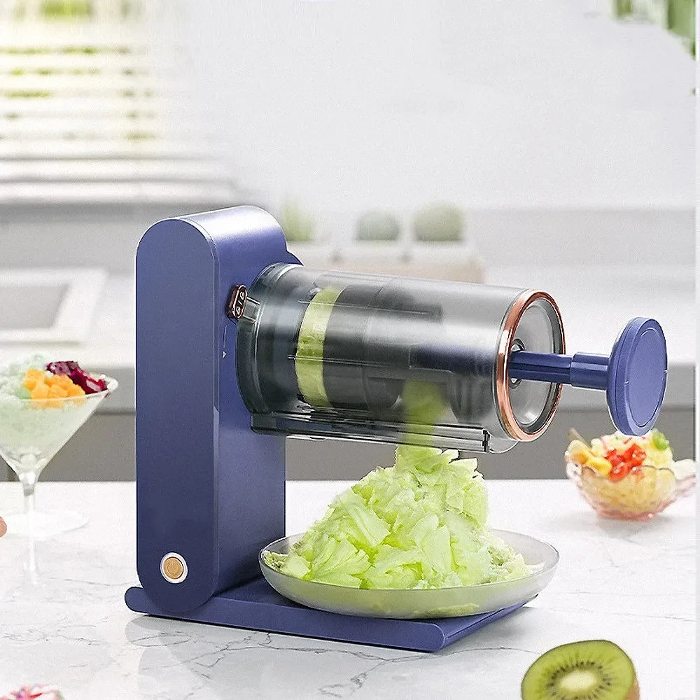 Ice Shaver Automatic Rechargeable Crushing Ice Crusher Electric Snow Cone Mud Crushing Machine