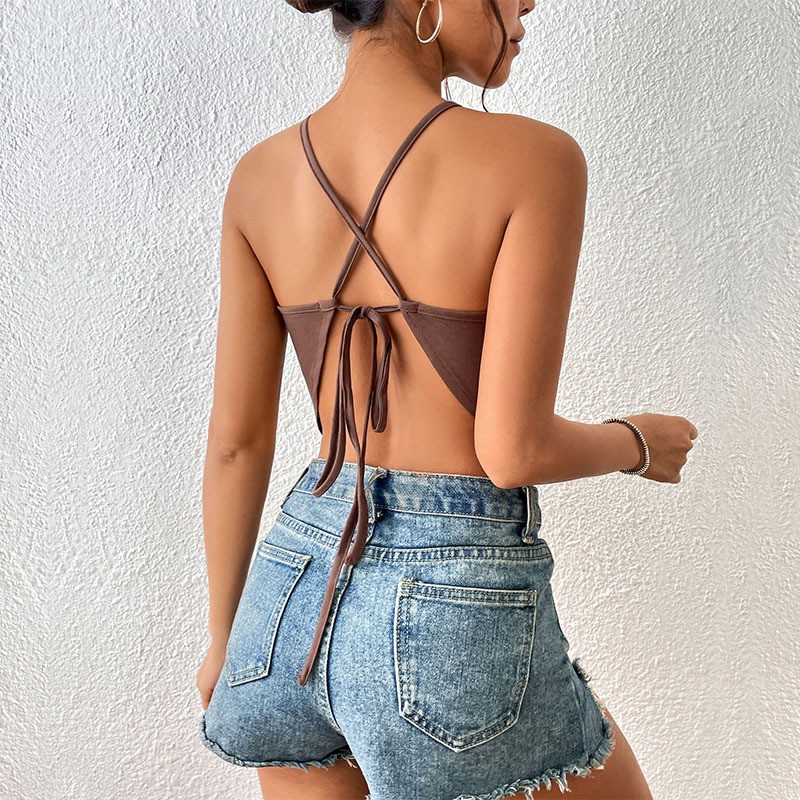 Sultry Siren Spaghetti Strap Halter Vest