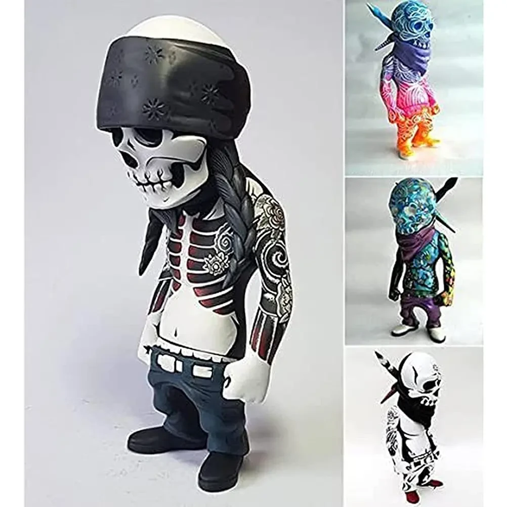 Hip Hop Commemorative Skeleton Ornaments Desktop Resin Crafts Gifts For Kids Fans Supplies Table Decor Prop Halloween Decor