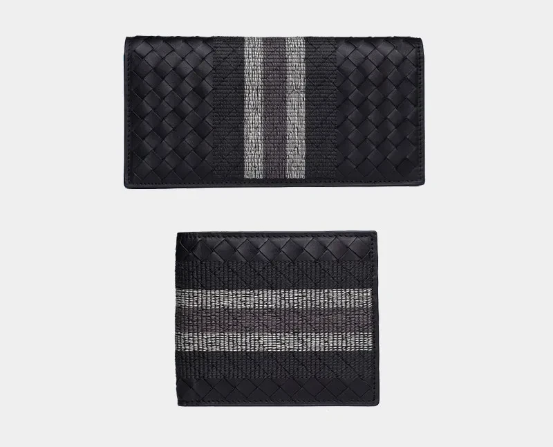 Woven Wallet Men'S Short Leather Lovers New Folding Wallet Men'S Wallet
