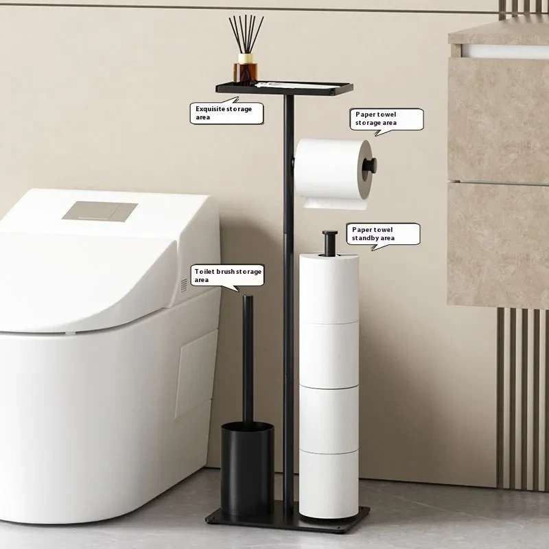 Plastic Free Standing Toilet Roll Holder