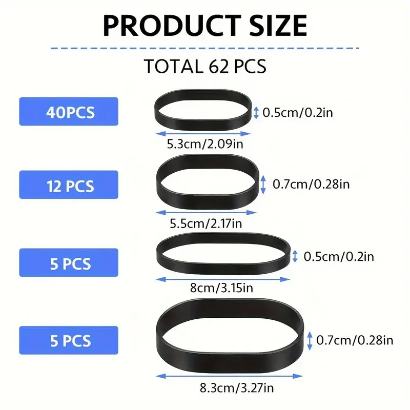 1 inch Wide Rubber Bands