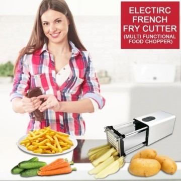 Electric French Fry Cutter With Blades Stainless Steel Vegetable Potato Carrot