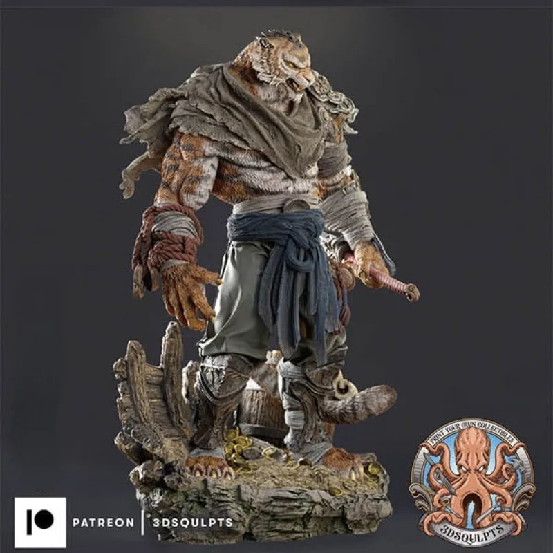 Tiger Warrior Fantasy Hobby Miniature Sculpture Toy