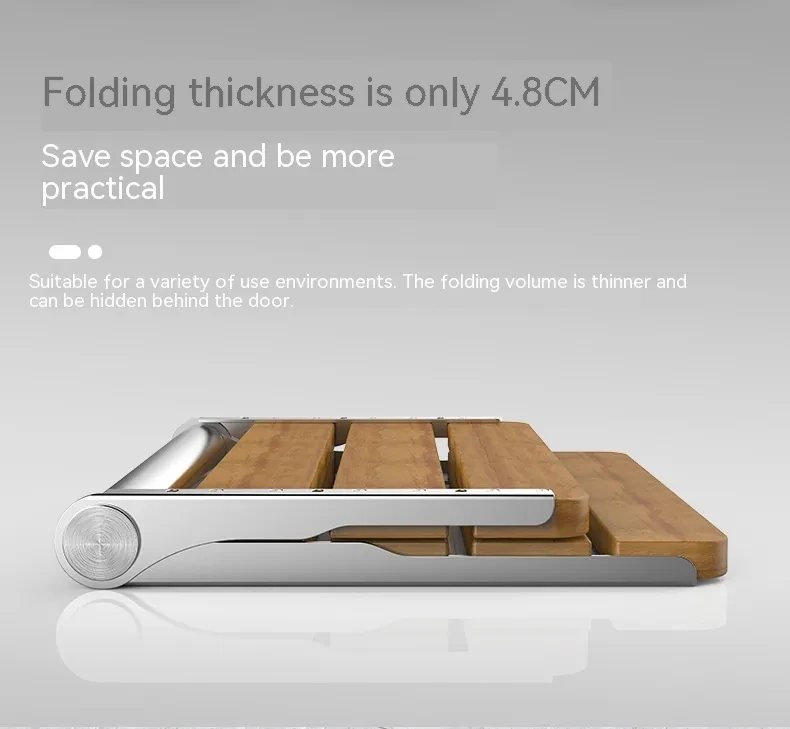 Bathroom Wall-mounted Folding Bath Stool