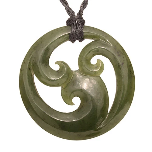 Jade Closed Koru Pendant