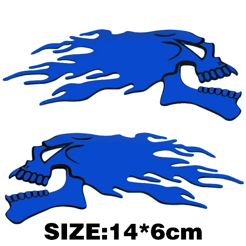 Skull motorcycle helmet stickers