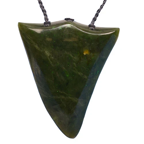 Jade Shark Tooth Pendant
