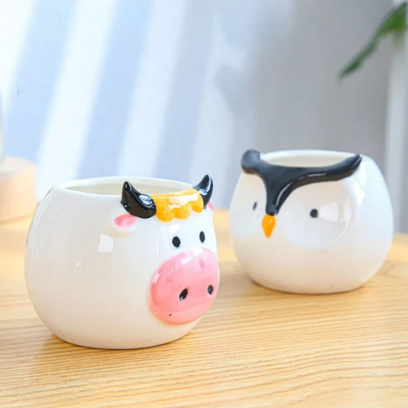 Cartoon animal succulent flower pot