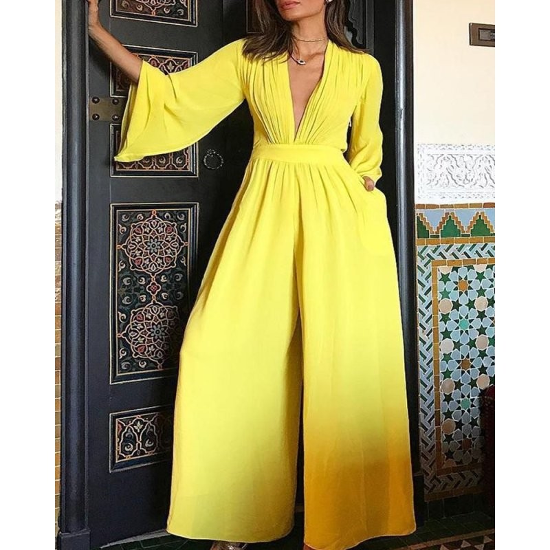 Plus Size Yellow Jumpsuit