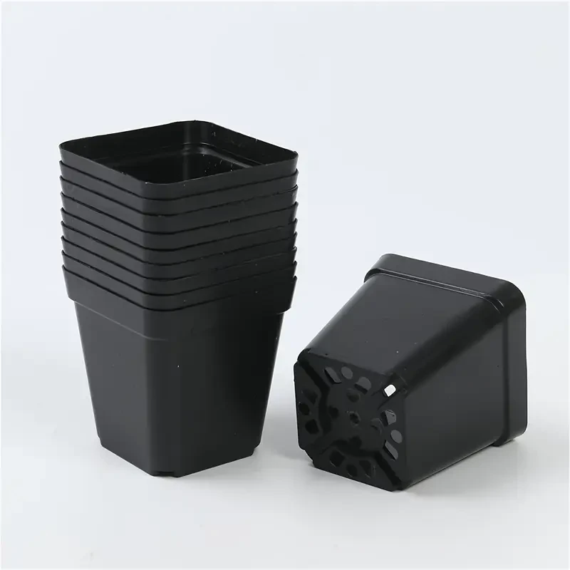 100PCS Unfinished Plastic Square Mini Pots