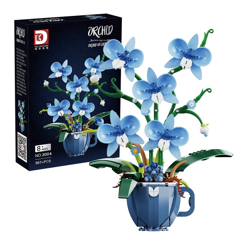 Bouquet Phalaenopsis Children Educational Assembly Building Blocks Toy