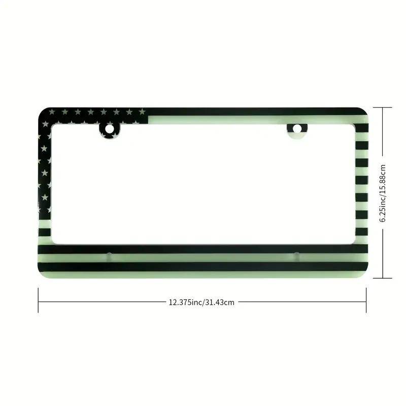 Glow-in-the-Dark License Plate Frame - Durable, Reflective, Weather-Resistant