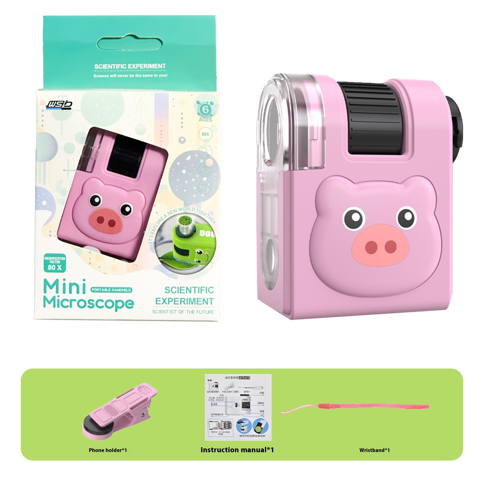 Internet Celebrity Portable Microscope Children's Mini Scientific Experiment Outdoor Exploration