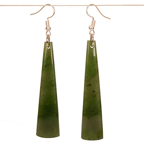 Greenstone Adze style earrings