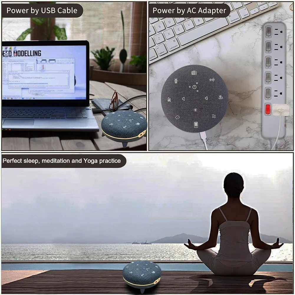 Multi Mode White Noise Sleep Sound RGB Lights Bluetooth