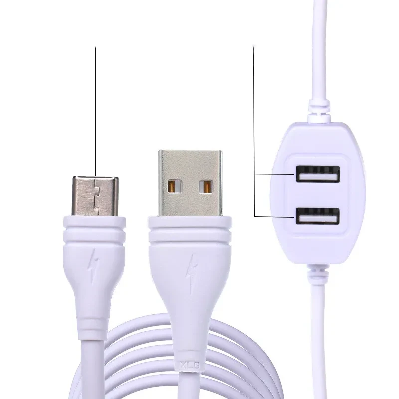 USB Splitter Cable Male to 2 Female Adapter