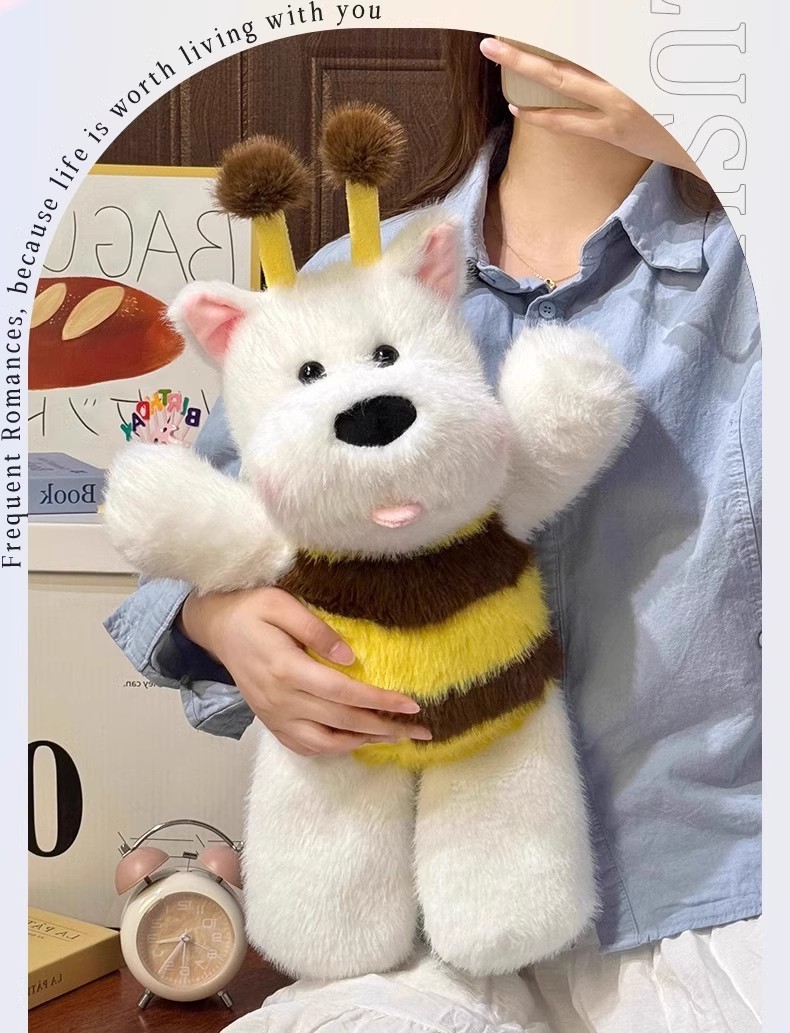 Running Bee West Highland Running Puppy Doll Plush Toy Doll