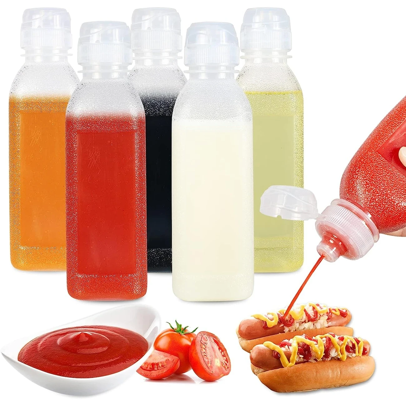 5pcs Square Sauce Box