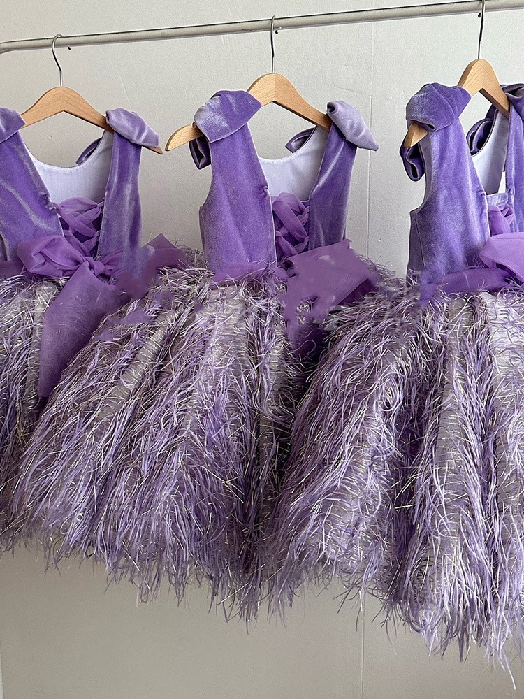 European And American Girls Piano Playing Dress