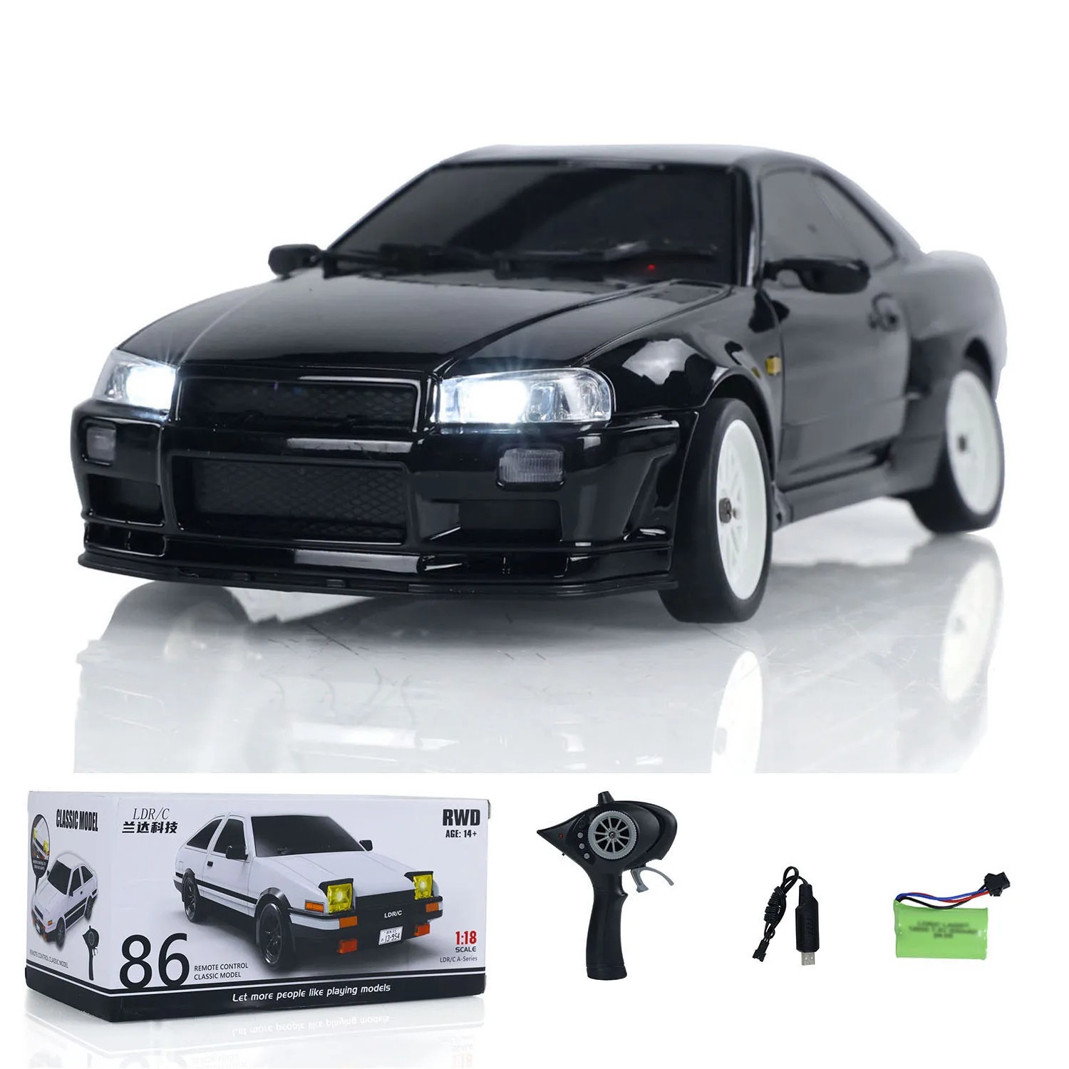 LDRC Metal RC Car Drift A99  1/18 Scale Remote Control Racing Vehicle