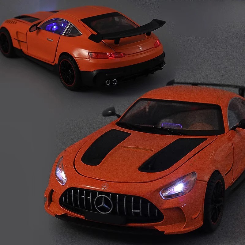 Mercedes Benz GTR Miniature Collection - Simulation Alloy Car Diecast Vehicle with Sound & Light
