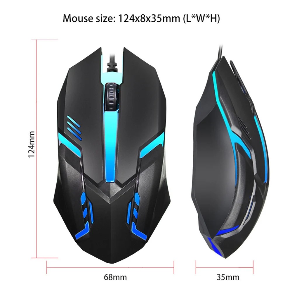 USB Wired Gaming Mouse 5000 DPI  Ergonomic, Silent, and Backlit Professional Gamer Mice