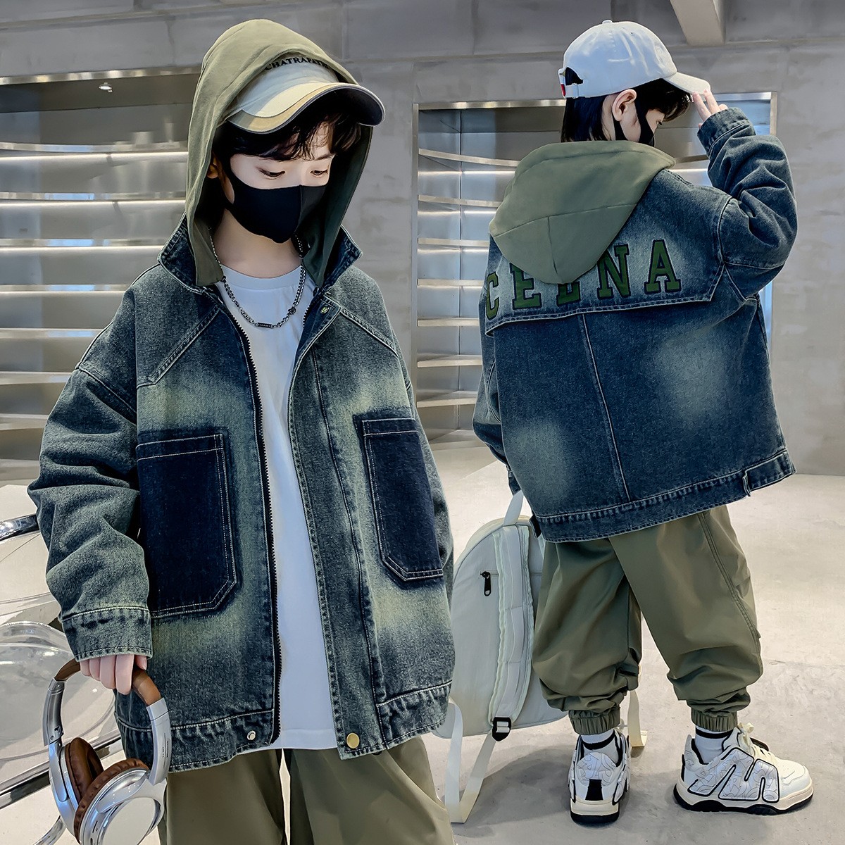 Older Boy Fleece-lined Denim Coat