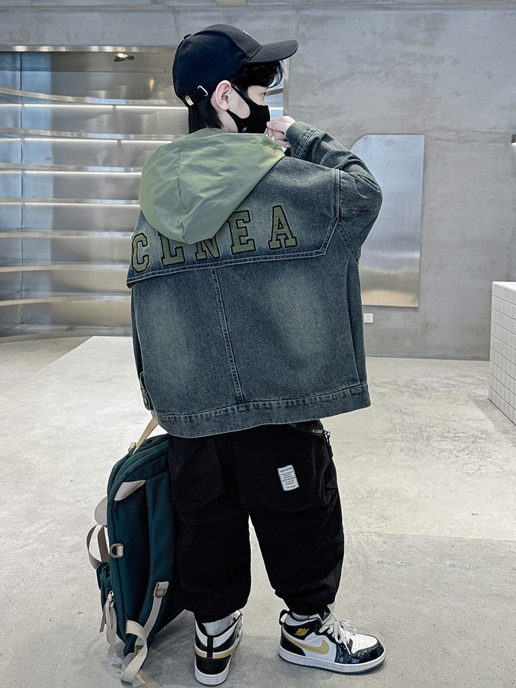 Older Boy Fleece-lined Denim Coat