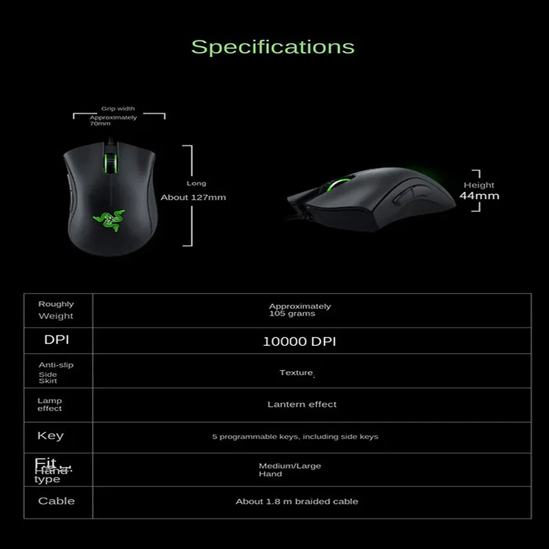 Razer Deathadder Viper Standard Edition 6400 Wired Gaming Mouse