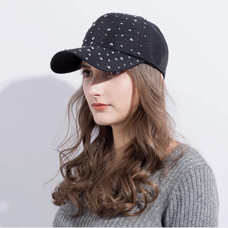 New Korean Style Summer Women's Diamond Cap Casual
