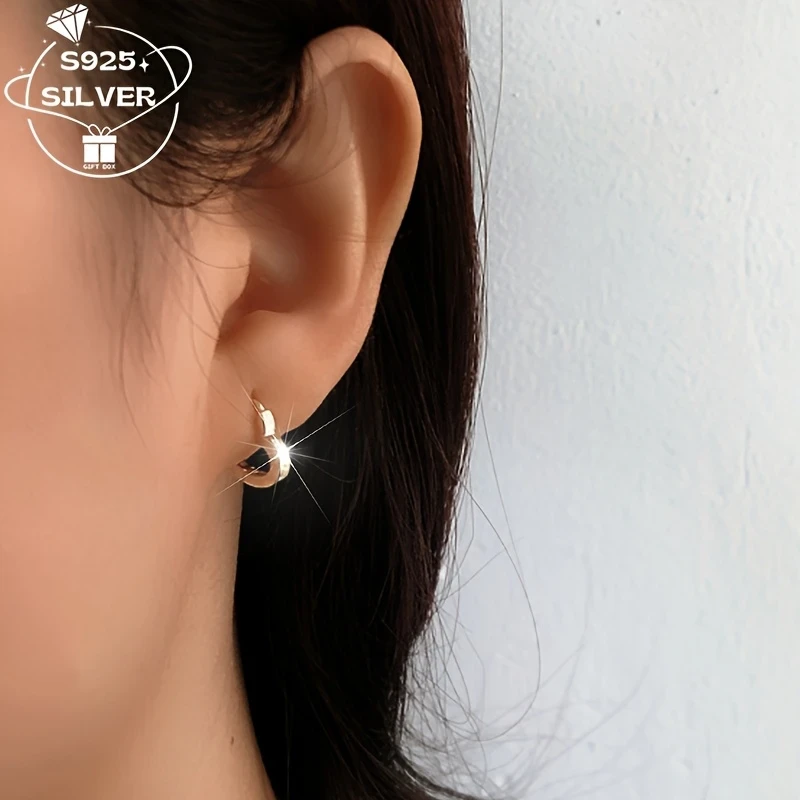 Elegant 925 Silver Heart-Shaped Earrings for Women - Perfect for Daily Wear & Parties, Ideal Valentine's Day Gift, Durable Everyday Earrings
