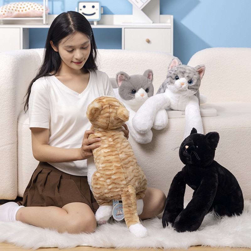 Cat's Plush Toy Lying Doll