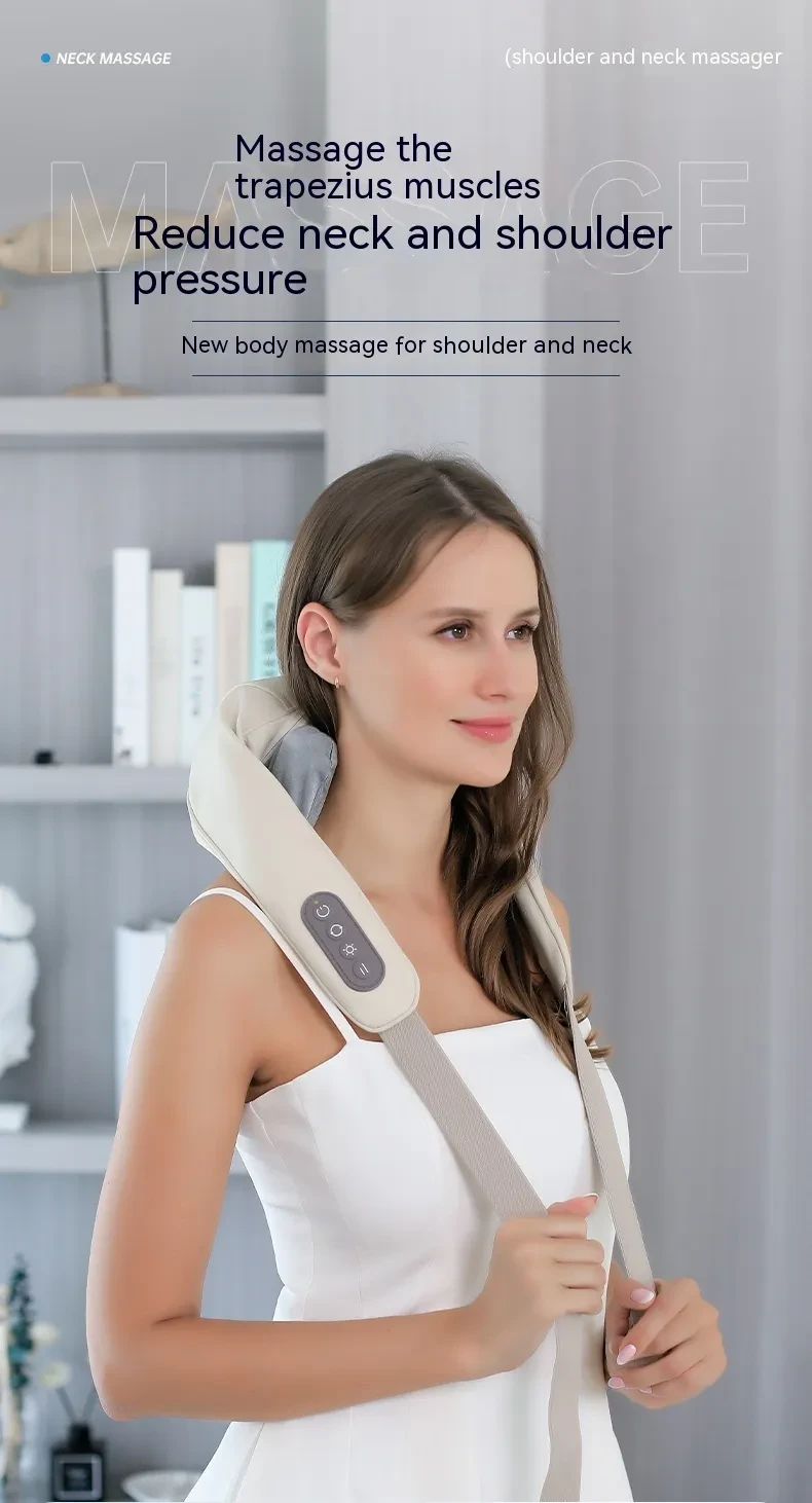 Shoulder And Neck Massage Instrument Neck Massager Neck Lifting Hot Compress Dredging Neck Trapezoid Muscle Clip Kneading