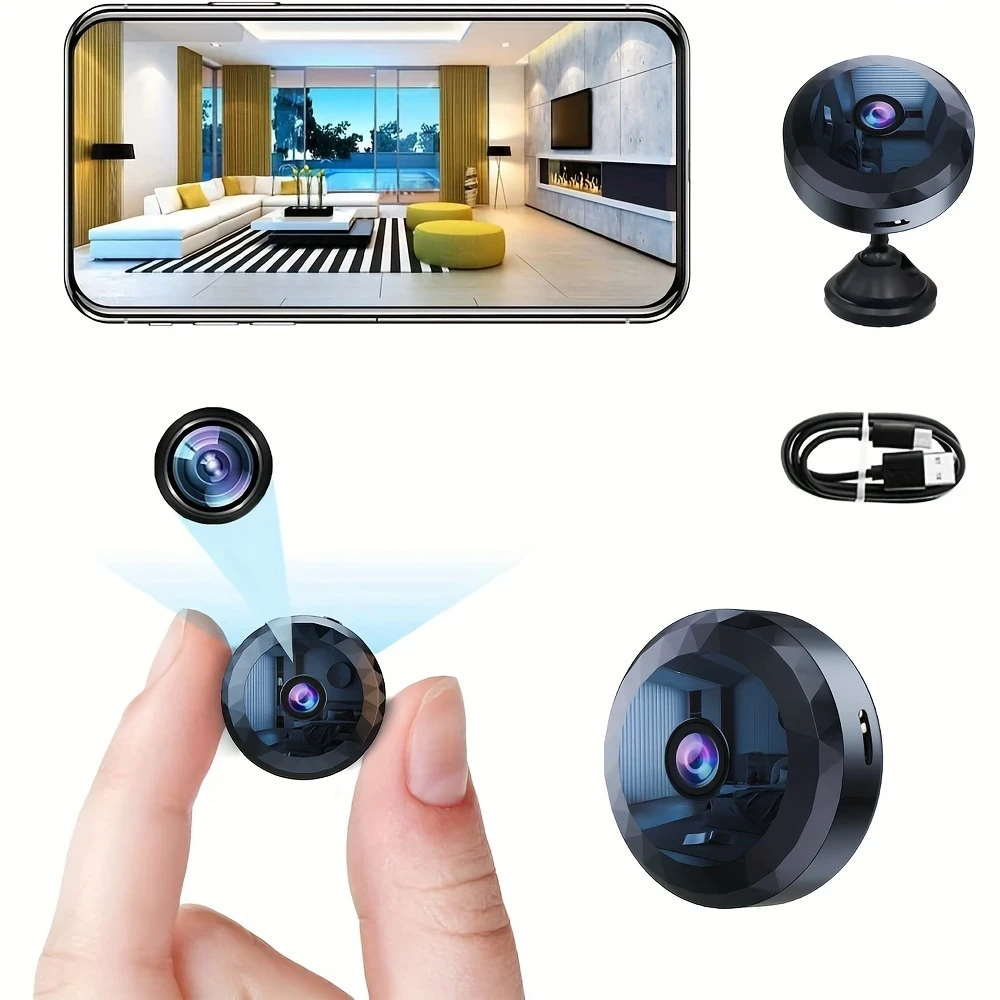 Hidden Camera Mini WiFi Camera Portable Small Nanny Cam Tiny
