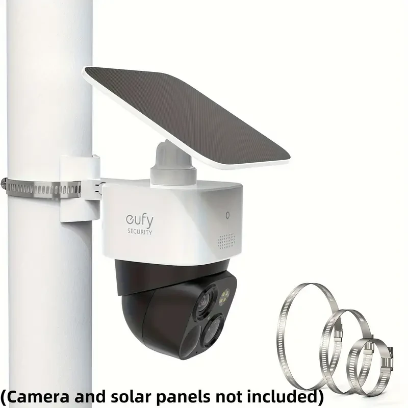 Pole Mounting Bracket for Eufy Security SoloCam S340 - Solar Security Camera (1 Pack, White)