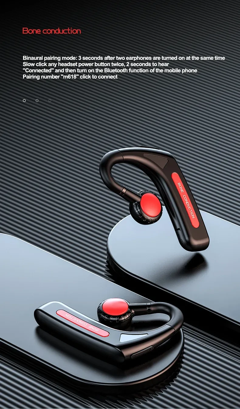 618 Bluetooth Headset True Bone Conduction Ear-mounted Non In Ear