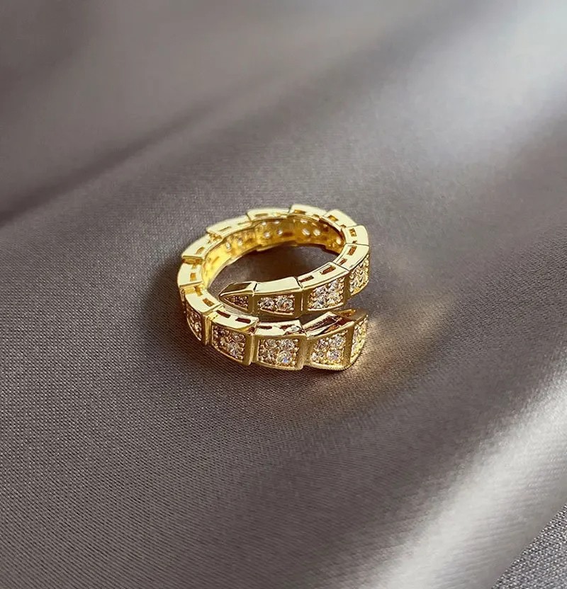 Trendy Snake Shape Open Rings for Women