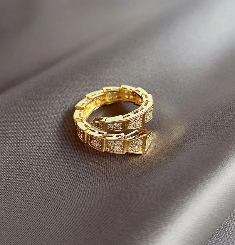 Trendy Snake Bone Shape Open Rings for Women