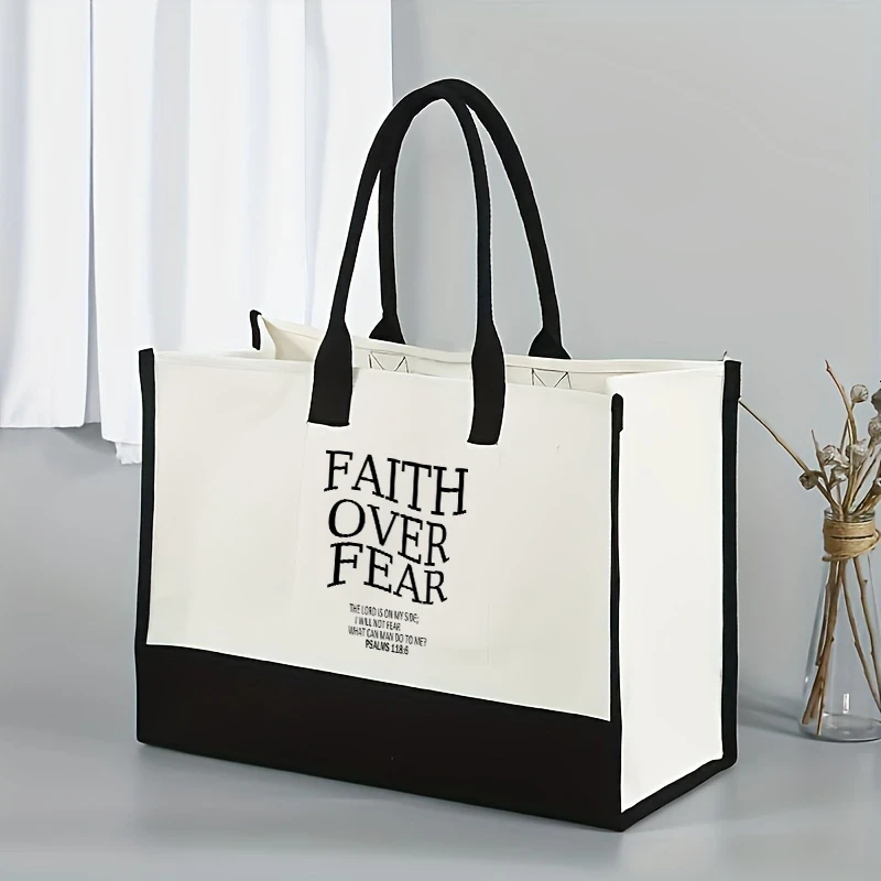 Faith Over Fear Women's Large Capacity Tote Bag