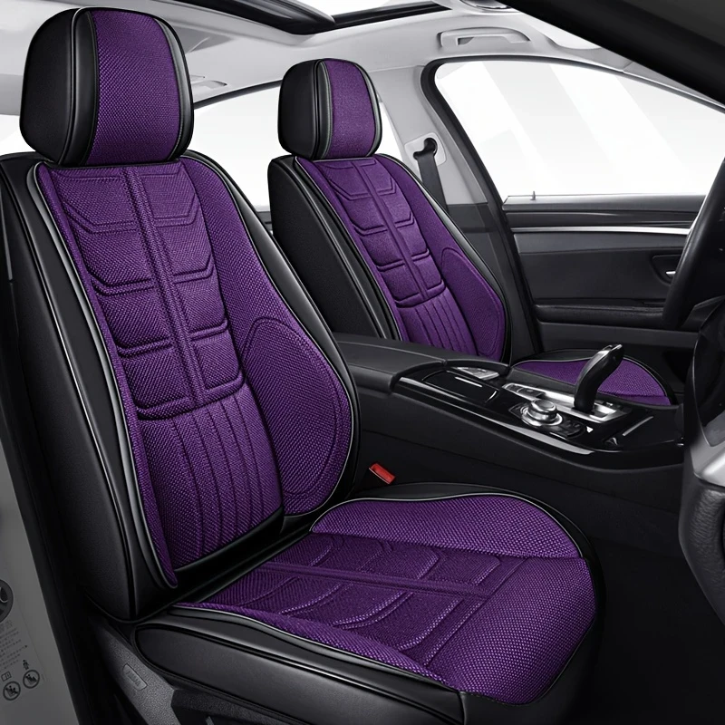 Black and Purple Car Seat Covers