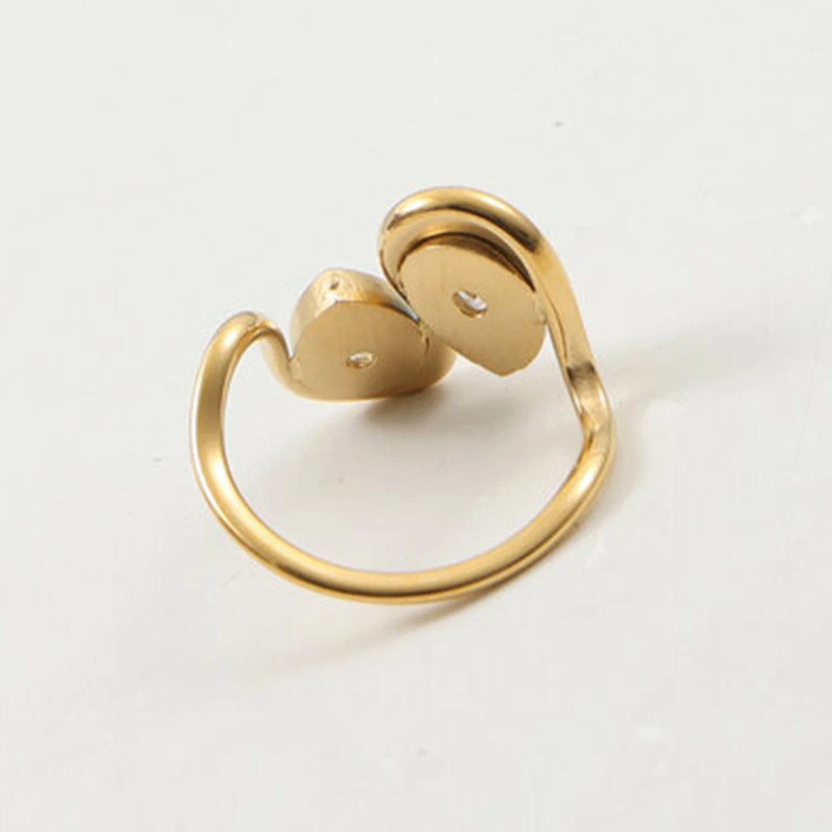 Pear with Pear CZ Stone Ring