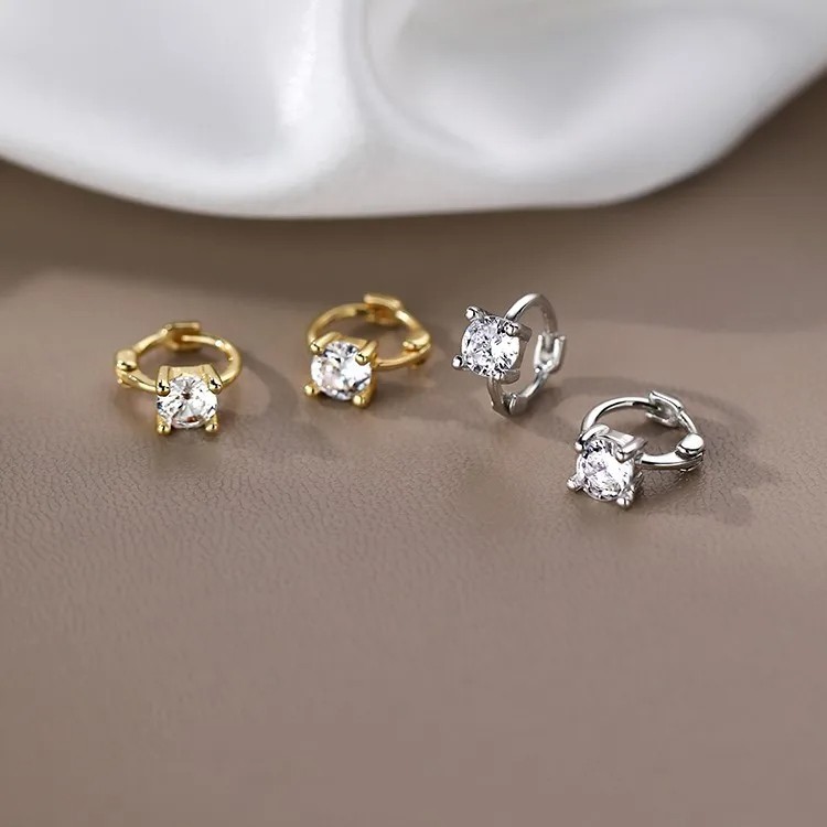 Small Crystal Stud Earrings for Women