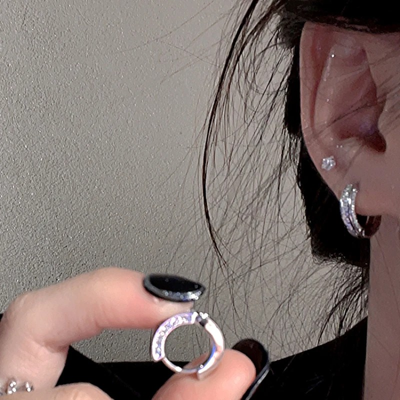 Fashion Stainless Steel Huggies Small Hoop Earrings for Women