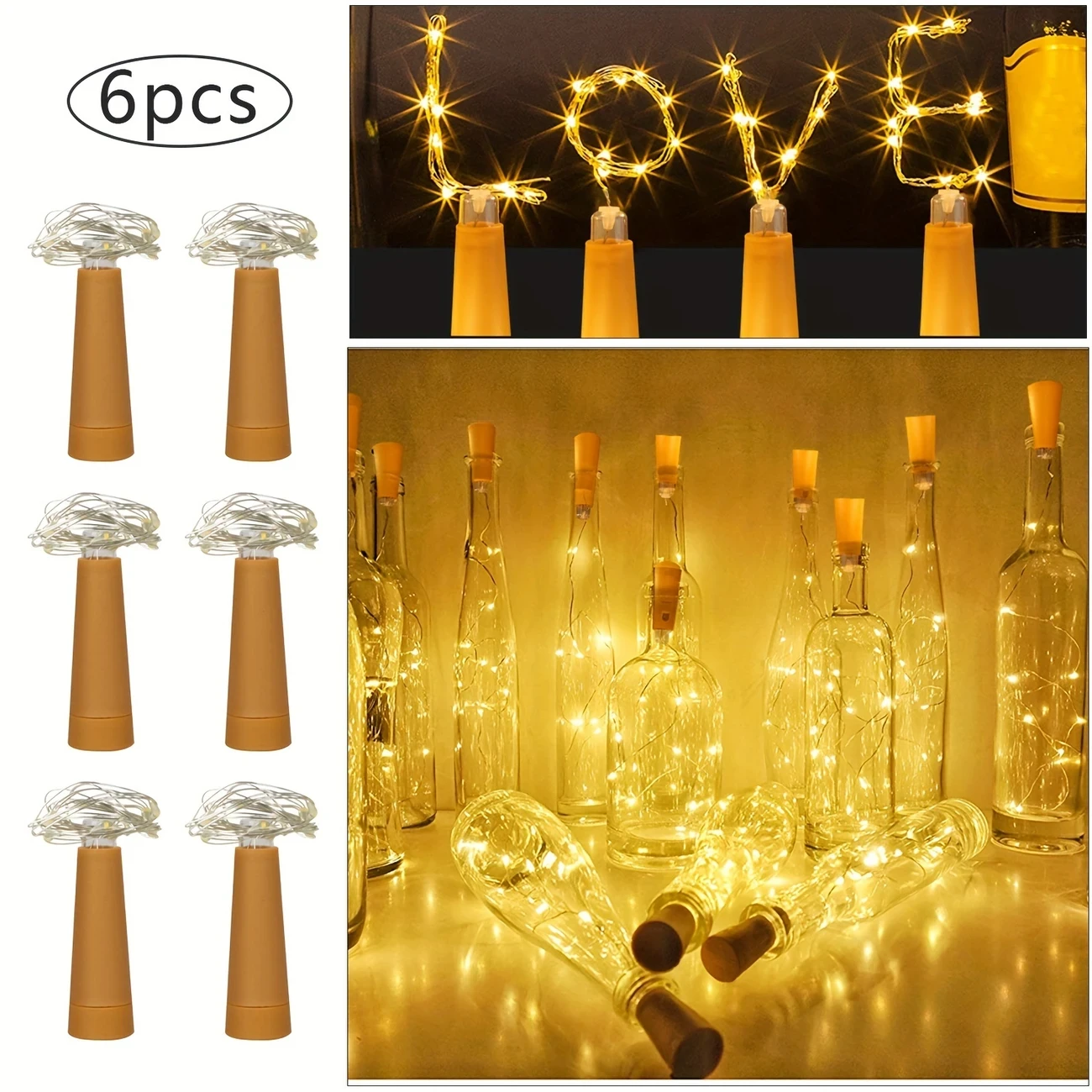 Bottle Lights with Cork