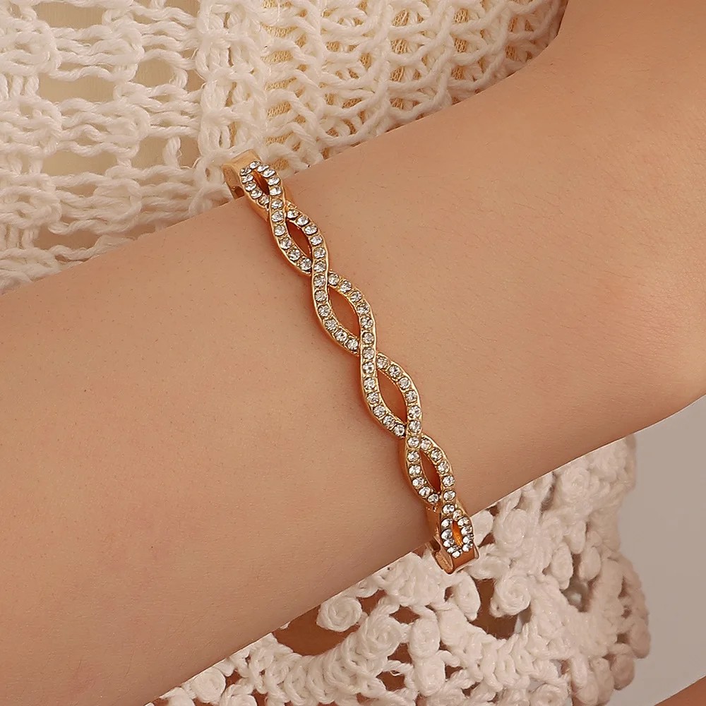 Silver Color Hollow Round Geometric Bracelets and Bangles