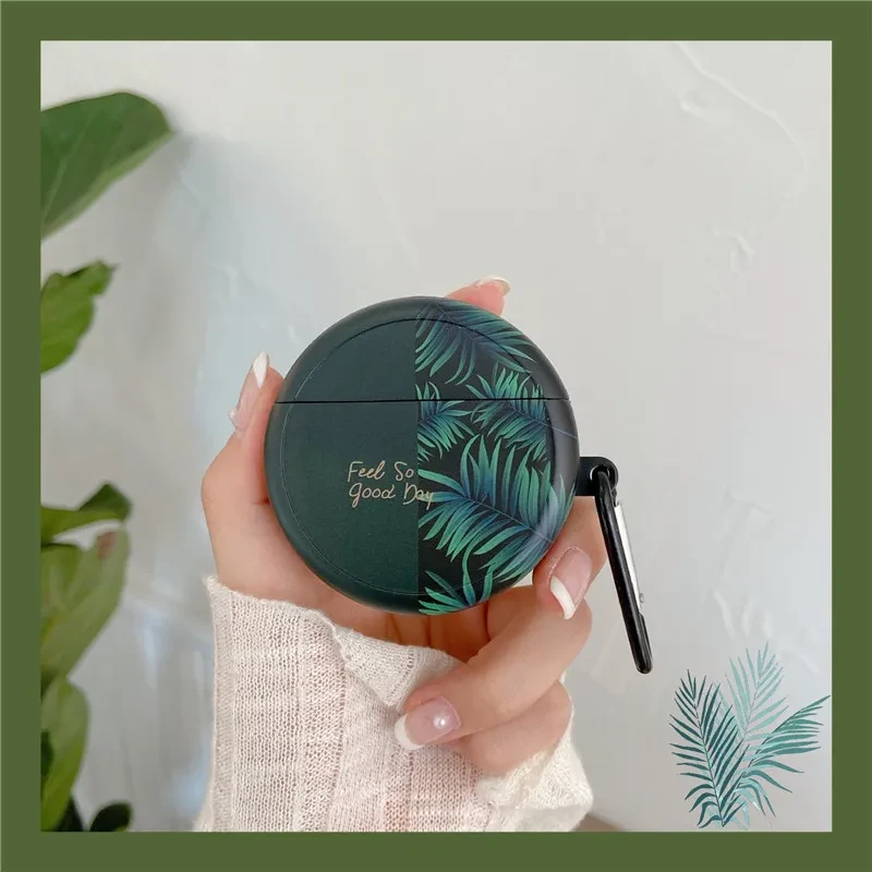 English Green Leaf Bluetooth Wireless Earphone Case: Stylish Protection for Your Earphones