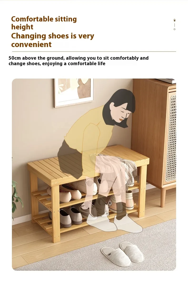 Shoe Cabinet Bench with Doors