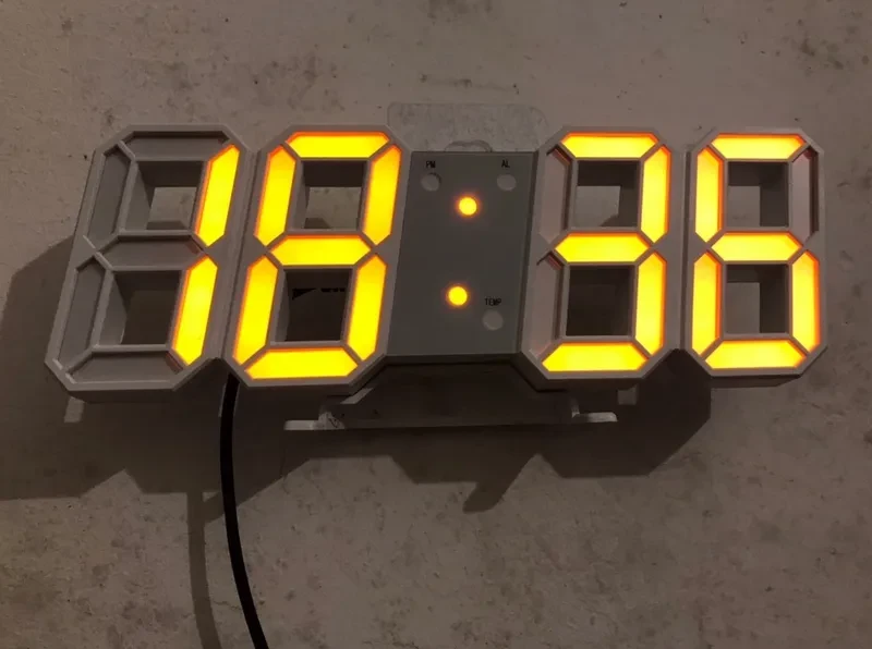 3D Digital Wall Clock