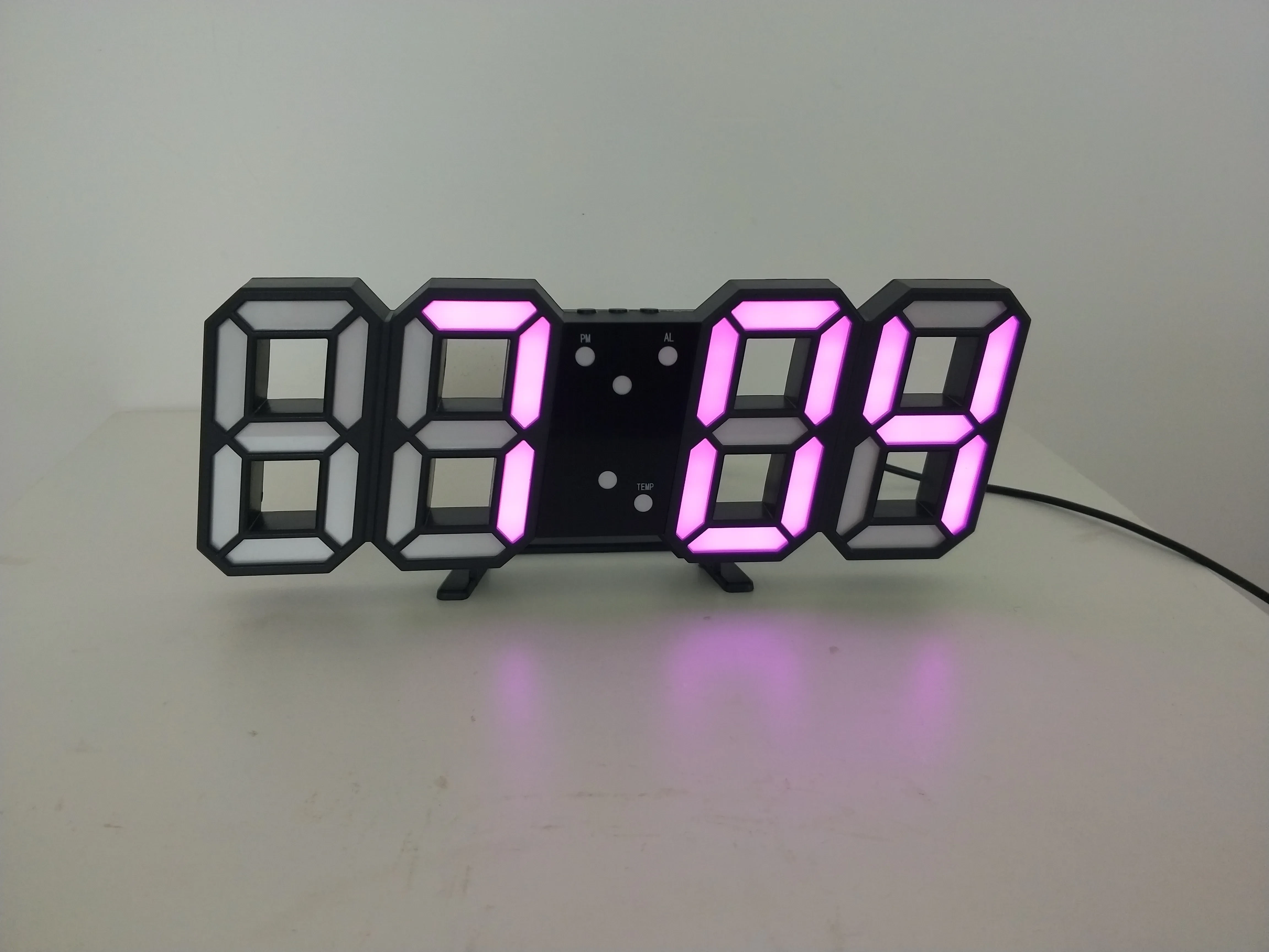 3D Digital Wall Clock